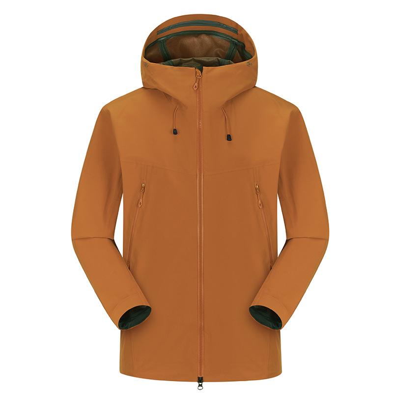 Unisex Windproof Waterproof Ski Jacket: Hooded Single-Layer Outerwear for Spring and Autumn Mountaineering 6XL