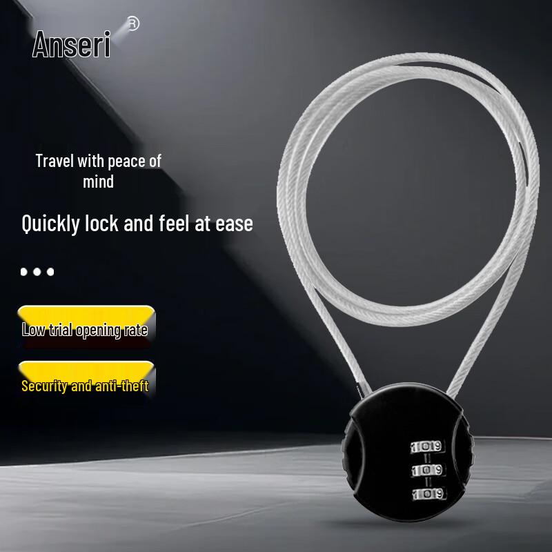 Portable Steel Cable Combination Lock