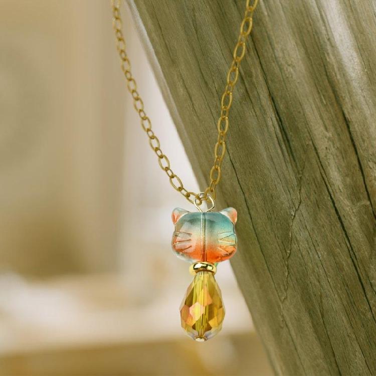 5 Pezzi/8 Pezzi Ciondoli Gatti in Vetro per Creazioni di Gioielli Uniche Accessori per la Realizzazione di Portachiavi Fascino di Colore Misto a Forma di Animale