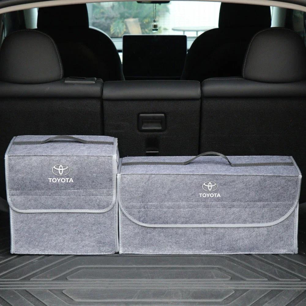 Car Soft Felt Storage Bag Organizer Cars Foldable Trunk Bag For Toyota C-hr Prado Rav4 Yaris Hilux Prius Avensis Corolla Camry