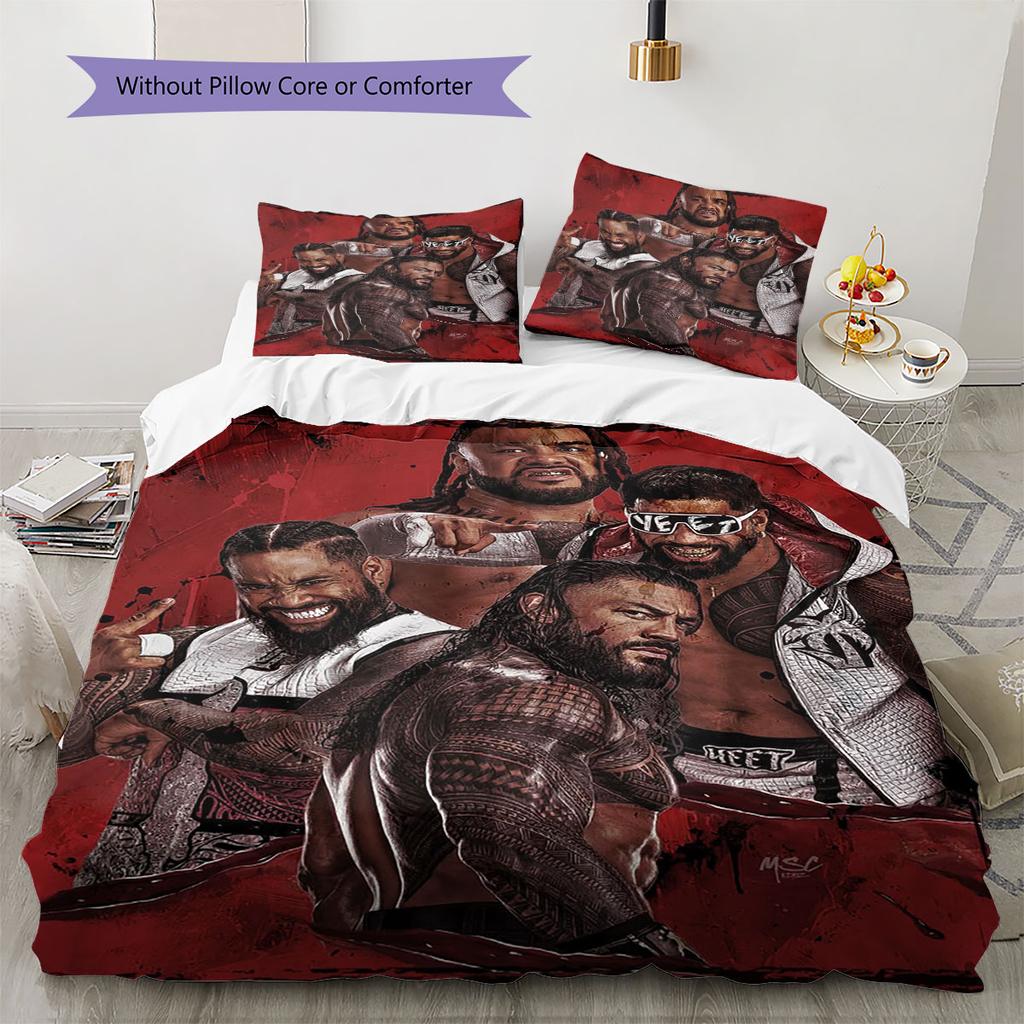Leati Joseph Joe Anoa'i Pattern Bedding,Quilt Set Quilt Cover Pillowcase Home Birthday Gift(1 * duvet cover + 2 * pillowcase, without core)