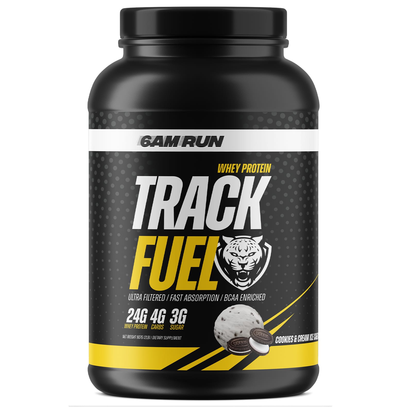 

6AM Run, Track Fuel, Whey Protein, Cookies & Cream Ice Cream, 2 lb (907 g)