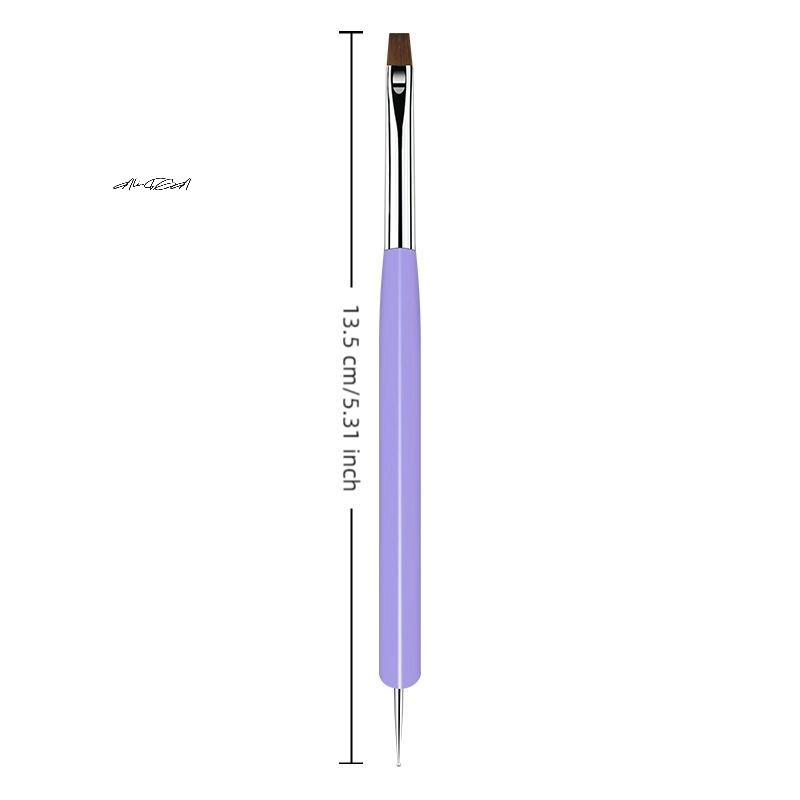 6Pcs Candy Color Nail Art Brushes Detail Painting Design Pen Phototherapy Gel Drawing Tool Manicure Brushes