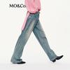 MO&Co. 2025 Autumn Mid-Waist Wide-Leg Jeans