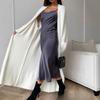 Faux Nerz Weiß Gestrickter Cardigan Mantel Damen Herbst Winter Locker Flauschig Lang Übergröße Flauschiger Plüsch Pullover Jacke