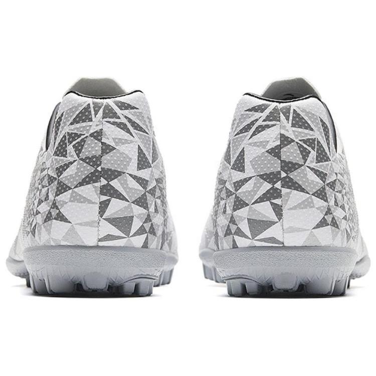 Anta Comfortable TF Turf Artificial Turf Abrasion Resistant Soccer Shoes Men's Gray White 912332201-4