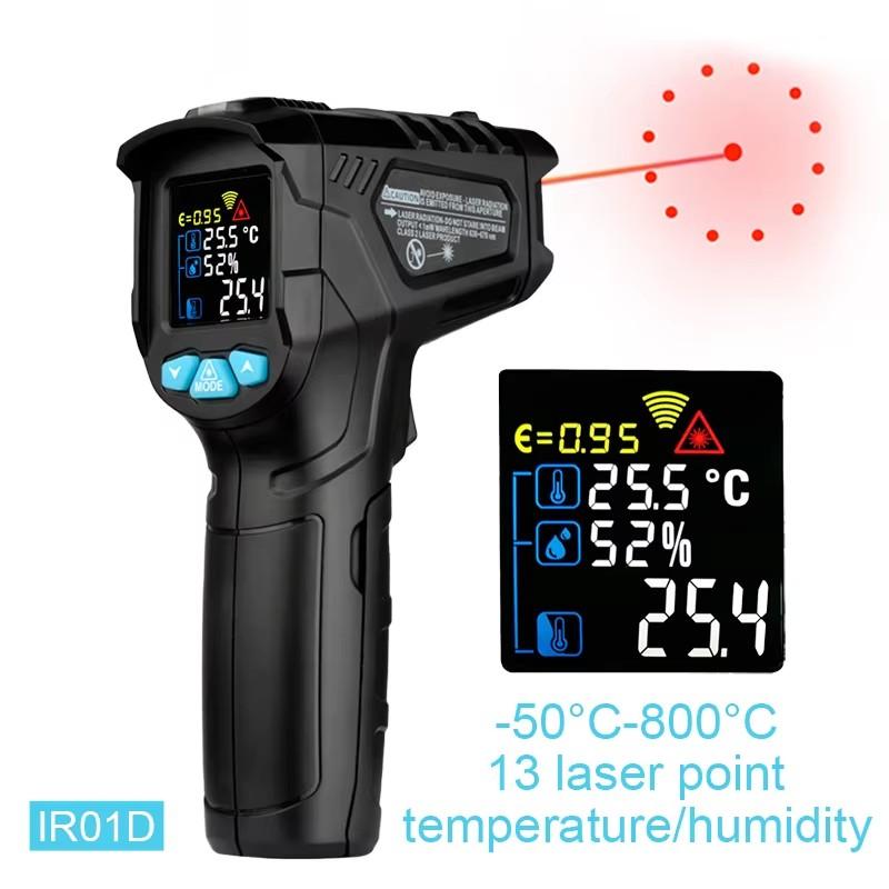 -50 to 400 Degree  Digital Infrared Thermometer Laser Temperature Meter Non-contact Pyrometer Hygrometer IR Thermometer
