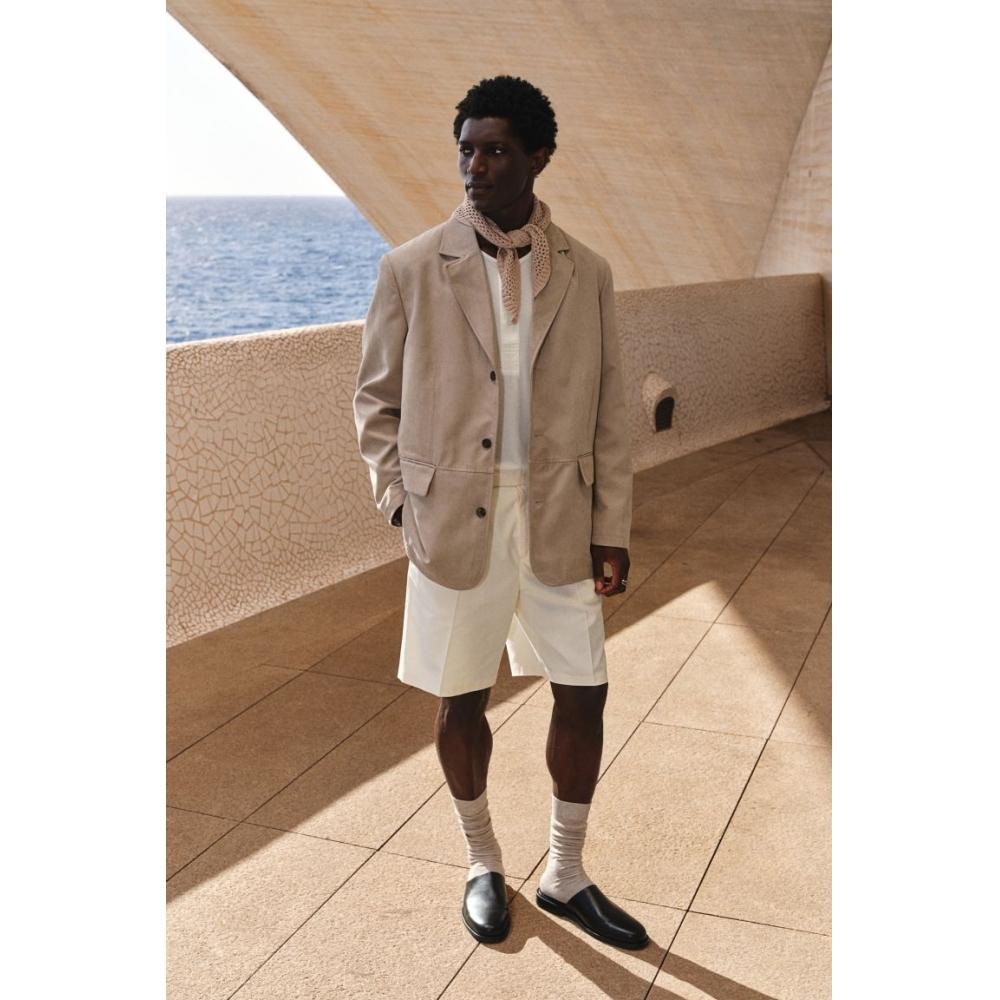 

HM Regular Fit Текстурированная куртка бежевого цвета XXL