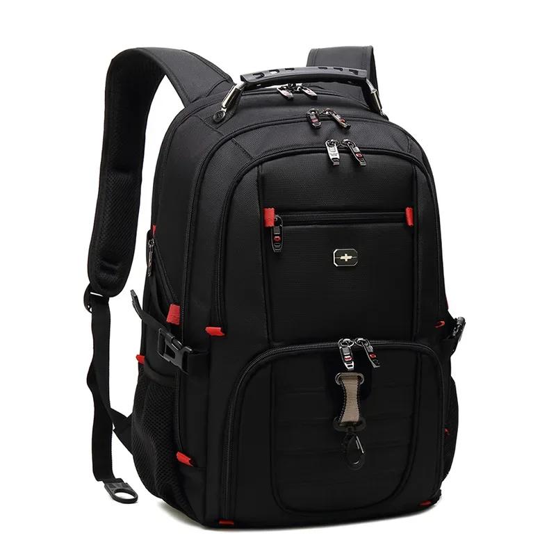 Men's Swiss Backpacks Travel Bag Business Anti Theft Backpack Men Mochila USB Charging 19 21 23Inch Laptop Backpack Waterproof