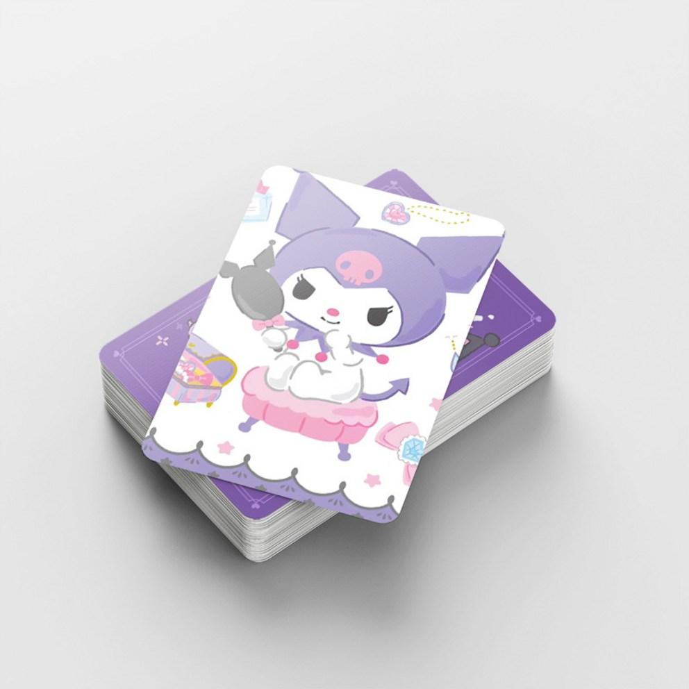 Sanrio Fotokarte Waren LOMO Illustration Fotokarte 60 Stück + Mini Sticker 32 Stück, Kuromi, 1 Stück