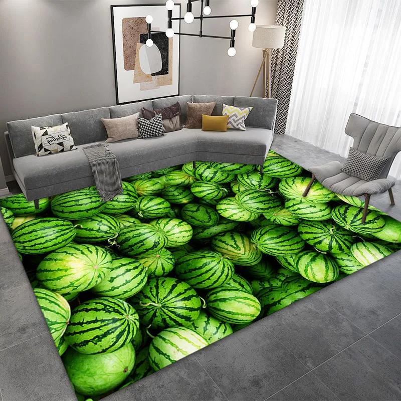 Peacock 3D Printing Carpet Living Room Coffee Table Floor Mat Bedroom Bedside Mats Corridor Anti-slip Decorative Rug Floor Mat