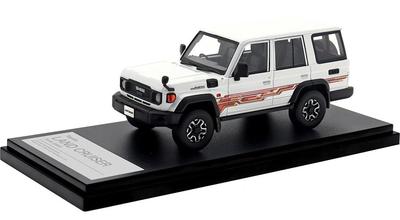 Inter Allied Hi Story Toyota LAND CRUISER 70 AX Super White II pruhovaná páska Hotový produkt 1/43 (2023) +