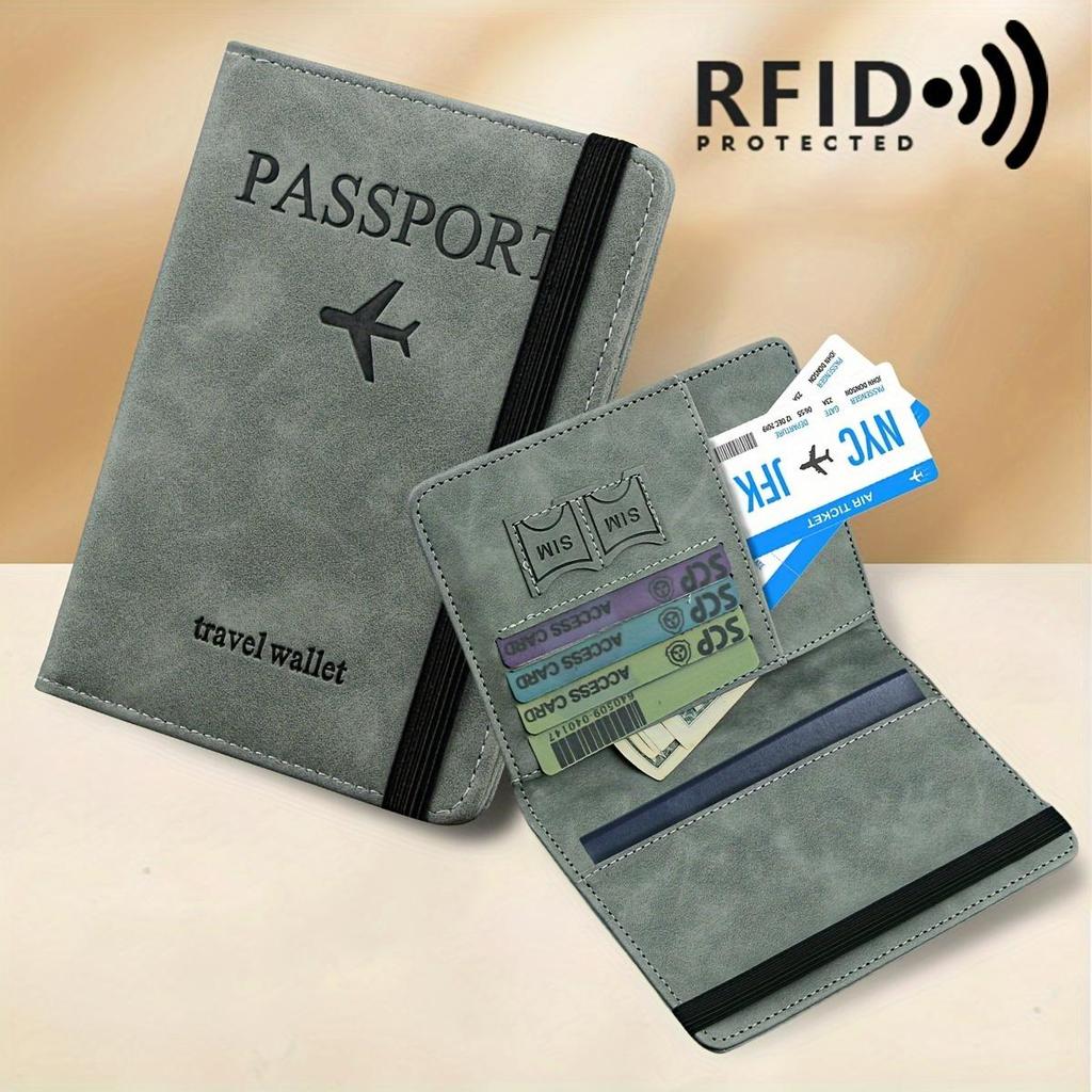 RFID passport holder slim passport wallet multi-functional wallet travel passport bag