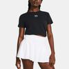 Under Armour Letter Logo Print Round Neck Pullover Short Sleeve T-Shirt Women Tops Black 1383648-001