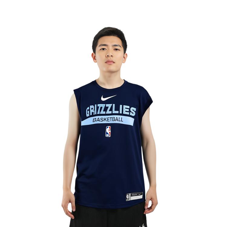 Nike T Shirts Men's Dark Blue Crew Neck Moderate Straight Fit FN5207-419