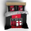 Set Biancheria da Letto Logo AC Milan Set Copripiumino Copripiumino Federe (1 * Copripiumino 2 * Federe, senza piumino)
