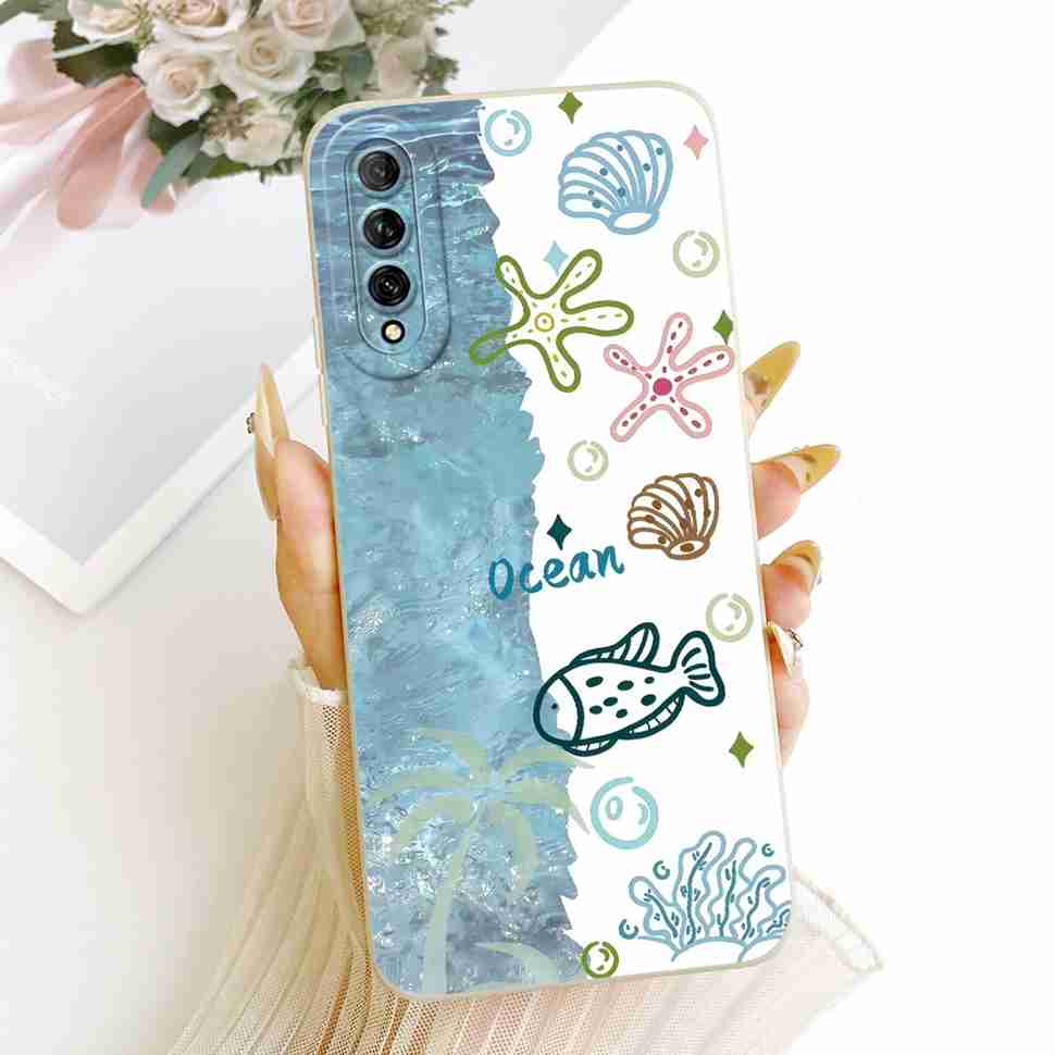For Huawei Y9s Case Stylish Pretty Girls Flower Cover Soft Silicone Case For Huawei Y9s Y 9s STK-L21 STK-LX3 STK-L22 Back Cover