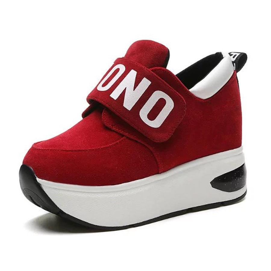 The New Inner Increase Women's Shoes Korean Version of The Sponge Cake High-top Velcro Sports Style Student Casual Shoes