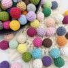 Wooden Cotton Crochet Beads 16mm 50pc Mix Color Beads for DIY Necklace Bracelet