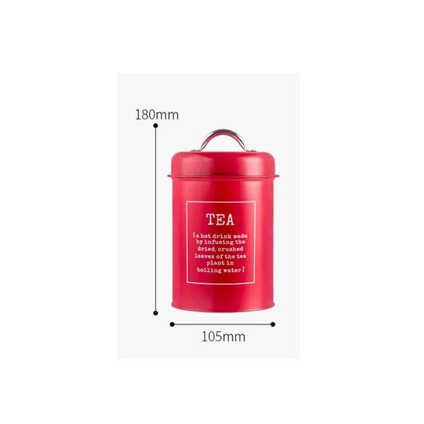 1.2L Storage Canister Jars for Tea Coffee Sugar, Vintage Metal Kitchen Food Storage Container Sealed Cookie Cans Kitchen Supply