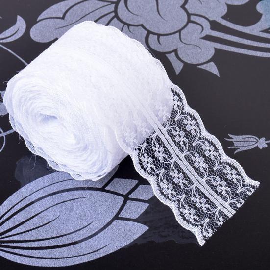 10m Embroidered Lace Trim Ribbon Band Clothes Handicraft DIY Sewing Decoration