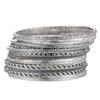 Geometrisches Reifen-Manschettenarmbänder-Set Mit Galvanisierter Oberfläche Für Männer Und Frauen Sommer 2025