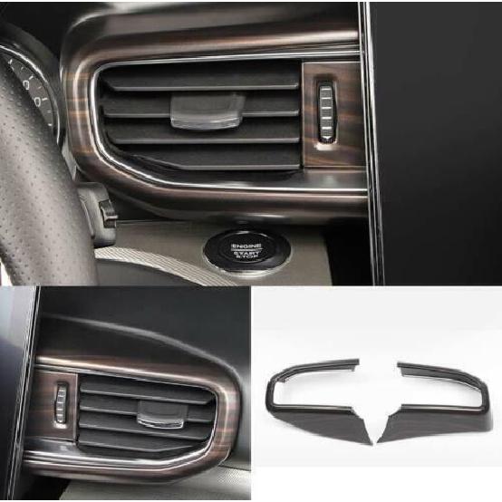 For Ford Explorer 2020-2022 Matte Wood Grain Central Console Air Outlet Trim 2pc