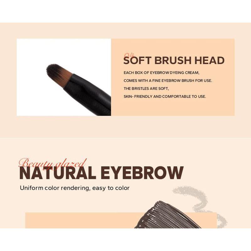 BEAUTY GLAZED - Natural Shaping Eyebrow Cream with Brush - 6 Colours