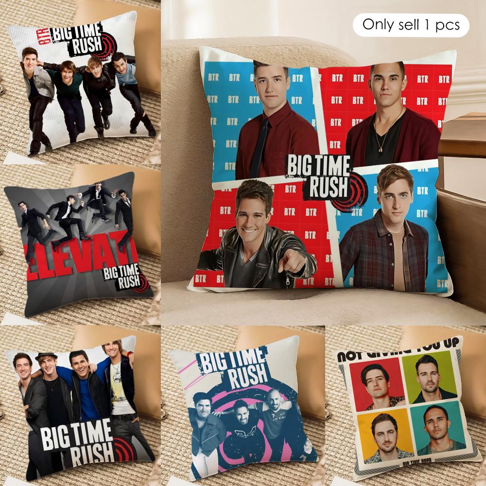 Band BBig Time RRush Cushion Cover Soft Plush Fabric DoubleSided Printed Cushion Covers for All Seasons Home Decor