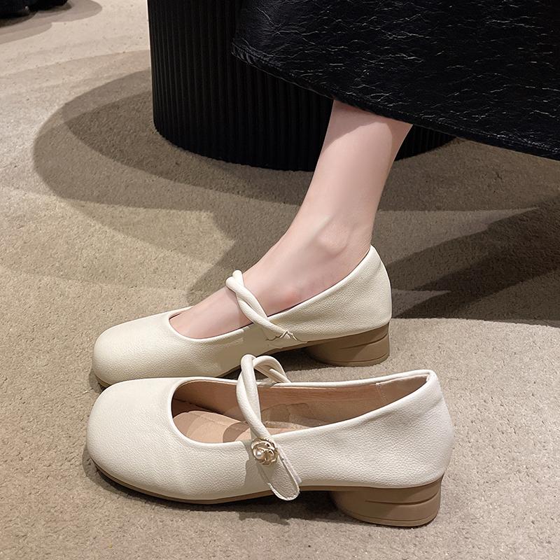 fashion 2024 Shoes Woman Casual Female Sneakers Soft All-Match Shallow Mouth Flats Round Toe New Moccasin Grandma Summer Dress Mary Jane
