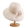 Mesh Flower Bucket Hats Women's Fashionable Elegant Wide Brim Sun Protection Beach Caps for Summer Outdoor Travel Sun Hats