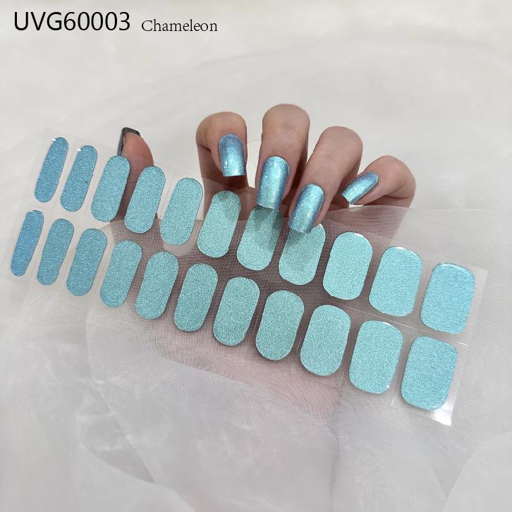 Transparent Nude UV Gel Nail Art Stickers: Semi-Cured, Semi-Baked Manicure Sheets