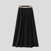 INCERUN Men Casual Elastic High Waist Long Wide Legs Pants Culottes Trousers