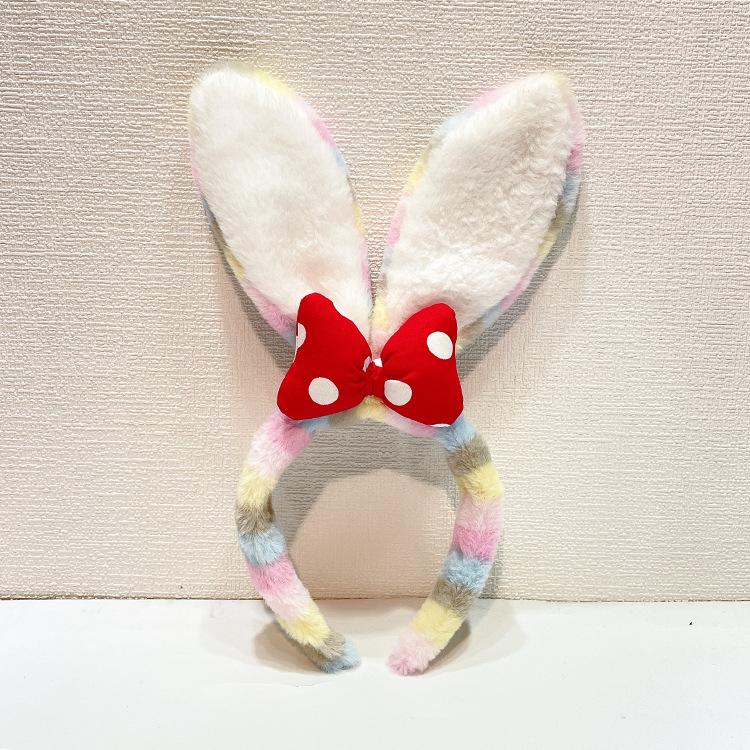 Bandas para el pelo de felpa con orejas de conejo largas para niñas, accesorios para la cabeza, diadema, accesorios para vestido, mujer, niña, cosplay, lolita, cosplay, accesorios para el pelo