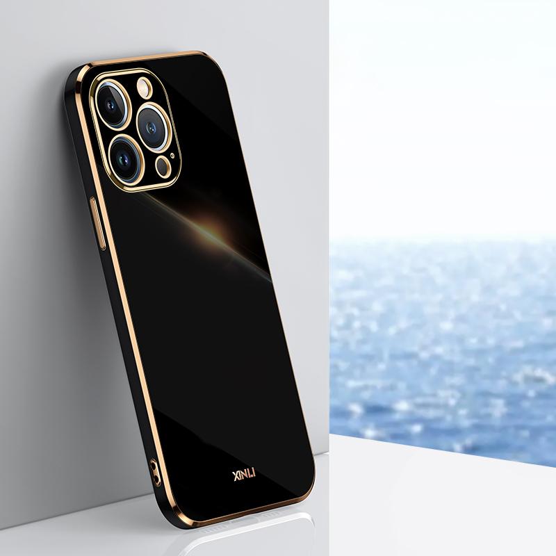 XINLI Slim TPU Phone Cover for iPhone 14 Pro,Electroplating Non-slip Anti-wear Mobile Phone Case