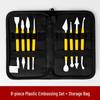 8-Piece Polymer Clay Sculpting Tool Set - Handmade Plastic Embossing Knives for DIY Projects
