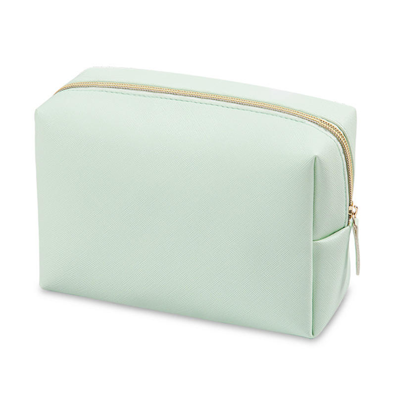 Portable Travel Zipper Cosmetic Pouch Water Resistant PU Leather Makeup Toiletry Organizer Bags for Women