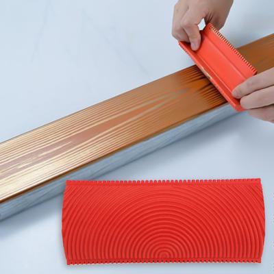 2Pcs DIY Wood Grain Brush Natural Effect Not Easy To Damage Painting Tools Household Wood Graining Painting Brush Wall Painting