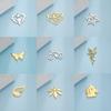 Teamer Stainless Steel Charms for Jewelry Making Hollow Flower/Little Fairy Mini Charm Pendant DIY Bracelet Necklace Accessories