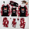 Family Matching Christmas Pajama Set with Long Sleeve Raglan Top and Pants for Women Men and Kids
