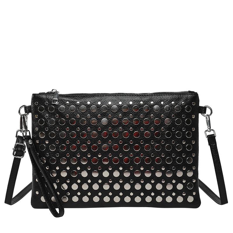 Foreign Trade Women's Bag 2025 Autumn New Korean Version Fashion Rivet Shoulder Bag Large Capacity Casual Versatile Envelope Bag Tide