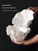 Irregular Ceramic Ramen and Salad Bowl Set - Pure White Tableware