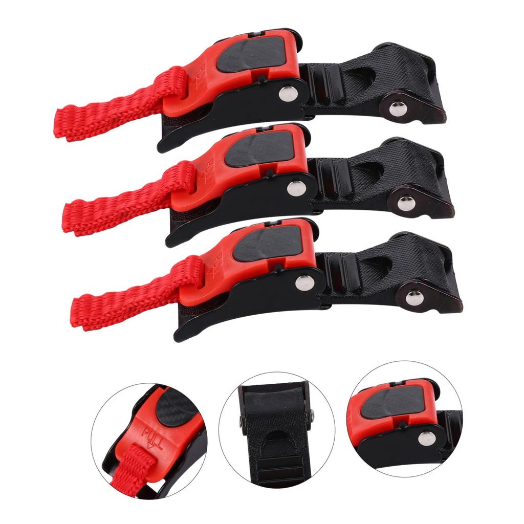[JEWEDECO] 3 Pieces Helmet Buckle Durable Universal Helmet Buckle Chin