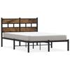 VidaXL Metal Bed Frames Without Mattress Smoked Oak 120x190 Cm 4017050