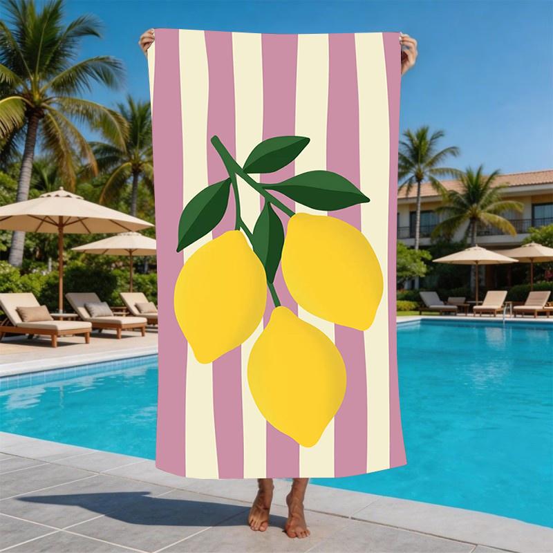 Aloha Palm Tree Beach Towel Pink Striped Tropical Theme Soft Absorbent Towel For Beach Vacation Summer 50x100cm