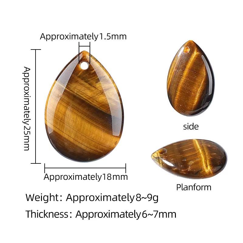 High Quality Natural Healing Stone Necklace Crystal Polished Water Drop Pendant Fashion Trend Jewelry Ornament