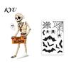 Holiday Party Window Accents Halloween Clings, Pumpkins Skeletons Ghosts And Bats Print Decorative Skeleton Wall Decals Decals, Electrostatic