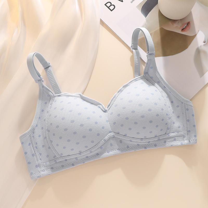 High school college student underwear women's small and thin chest lifts gather to prevent sagging, no steel ring girl bra cover collects