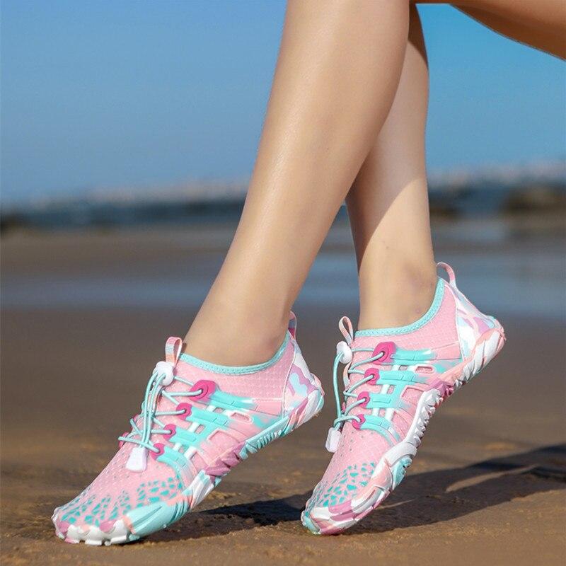 Leichte, schnell trocknende Wasserschuhe für Herren und Damen, Barfuß-Aquaschuh, Strand-Watschel-Sneaker für Kajakfahren, Bootfahren, Wassersport