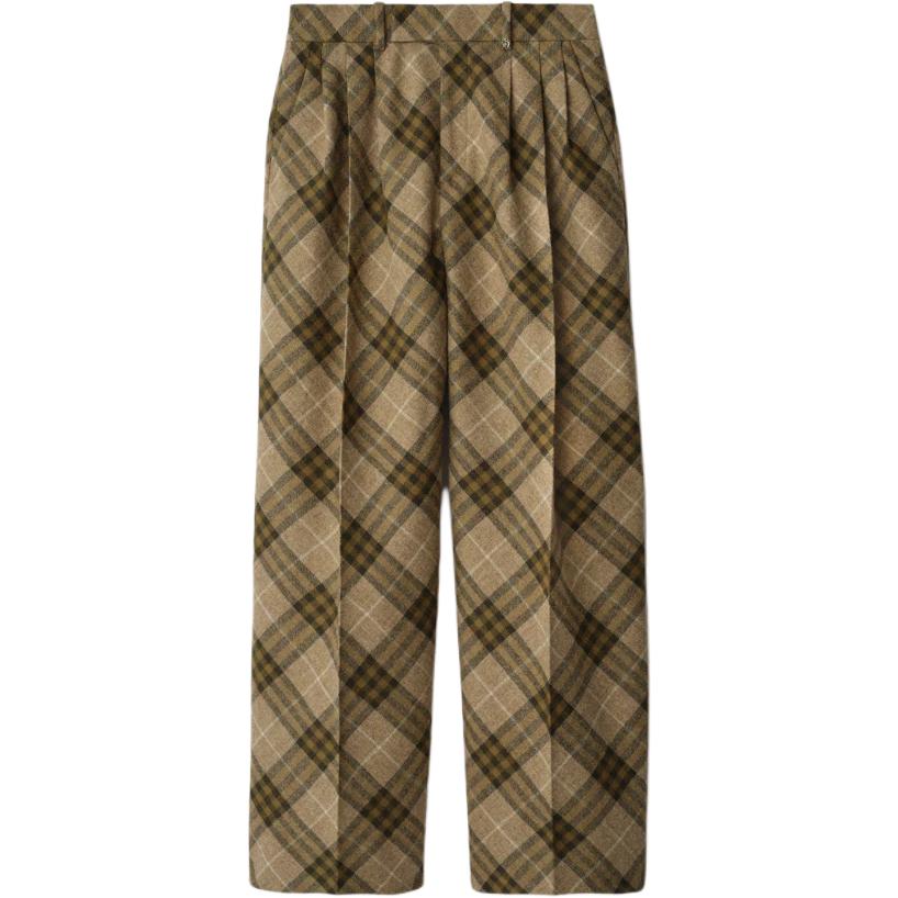 Burberry Straight Leg Checkered Tailored Trousers 80967641
